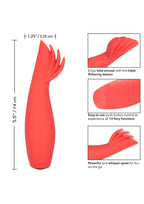 Red Hot Blaze Clitoral Stimulation Silicone Rechargeable Massager - Red