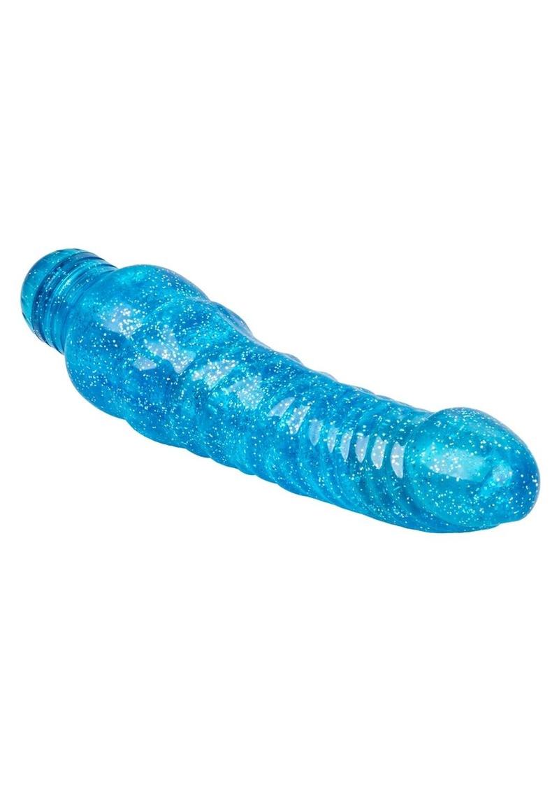 Sparkle Glitter Jack Vibrator Waterproof 5.75in - Blue