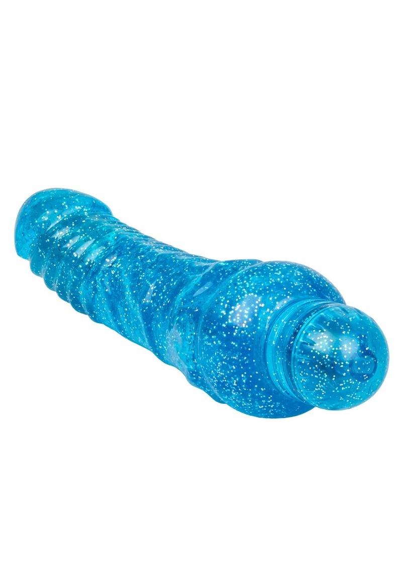 Sparkle Glitter Jack Vibrator Waterproof 5.75in - Blue
