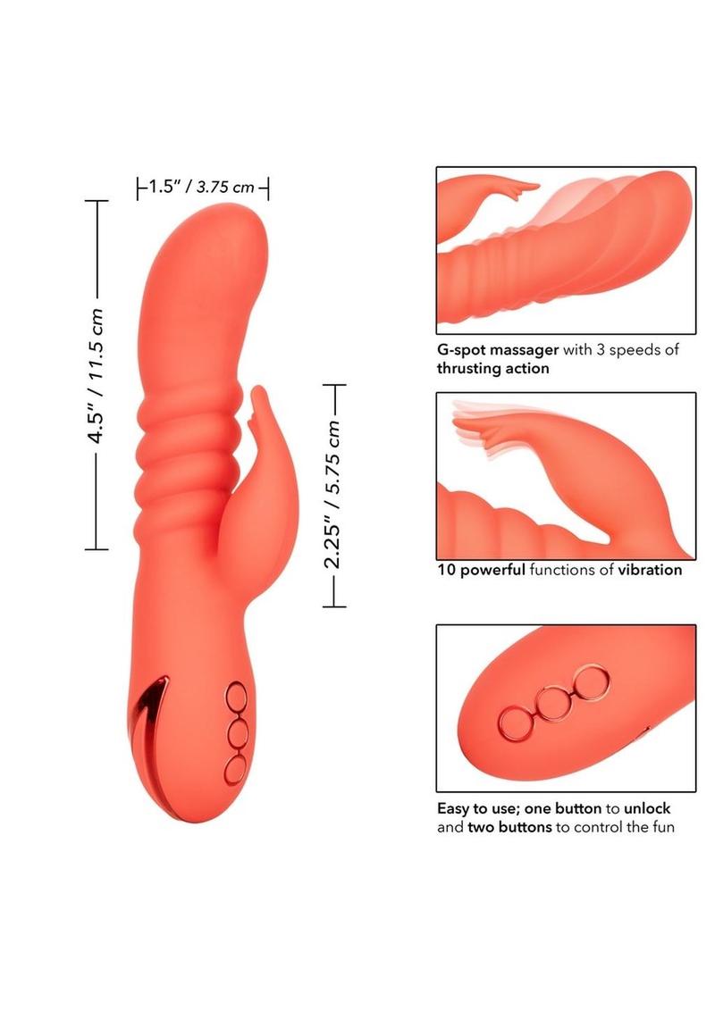 California Dreaming Orange County Cutie Rechargeable Silicone Vibrator - Orange