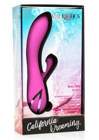 California Dreaming Malibu Minx Rechargeable Silicone Rabbit Vibrator - Purple