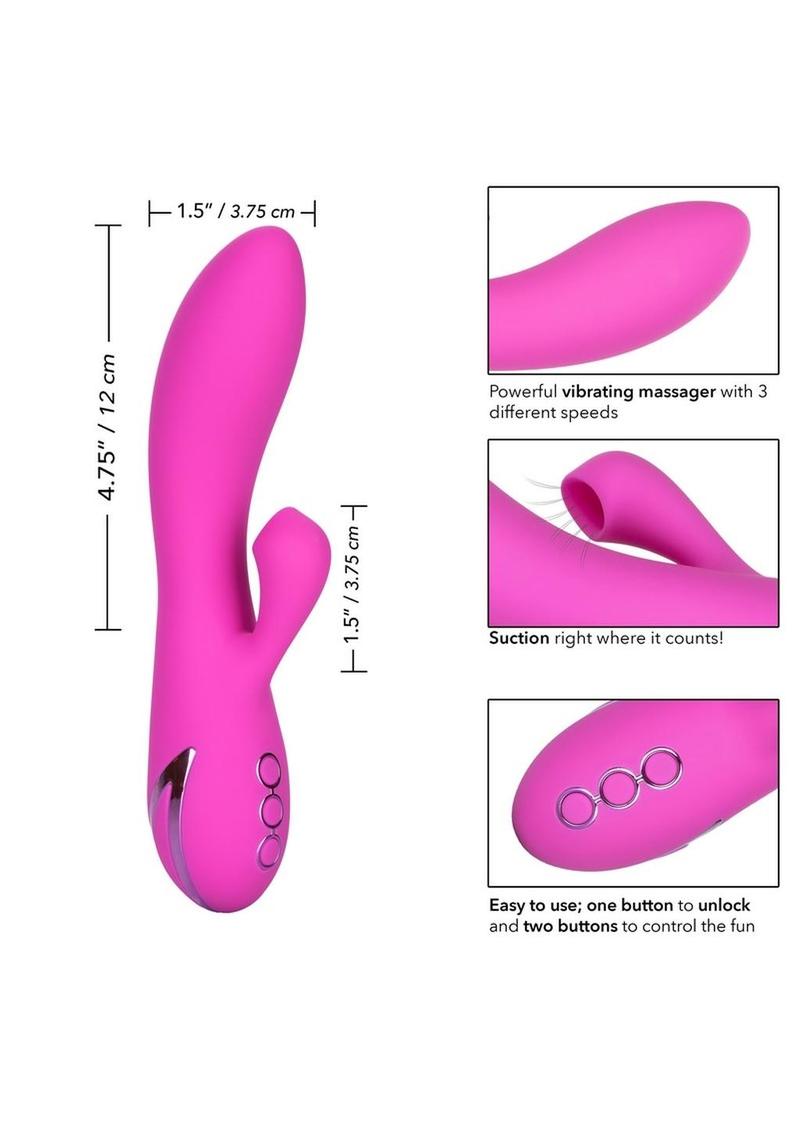 California Dreaming Malibu Minx Rechargeable Silicone Rabbit Vibrator - Purple