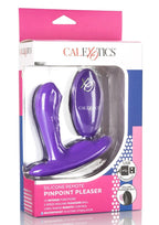 Pinpoint Pleaser Silicone Rechargeable Vibrator with Remote Control - Purple