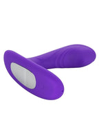 Pinpoint Pleaser Silicone Rechargeable Vibrator with Remote Control - Purple