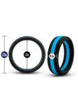 Performance Silicone Go Pro Cock Ring - Black/Blue