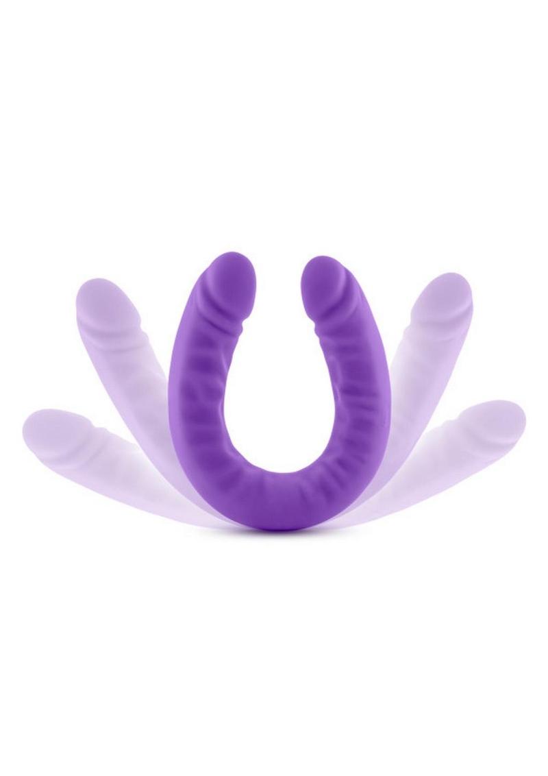 Ruse Silicone Slim Double Dong Dildo 18in - Purple