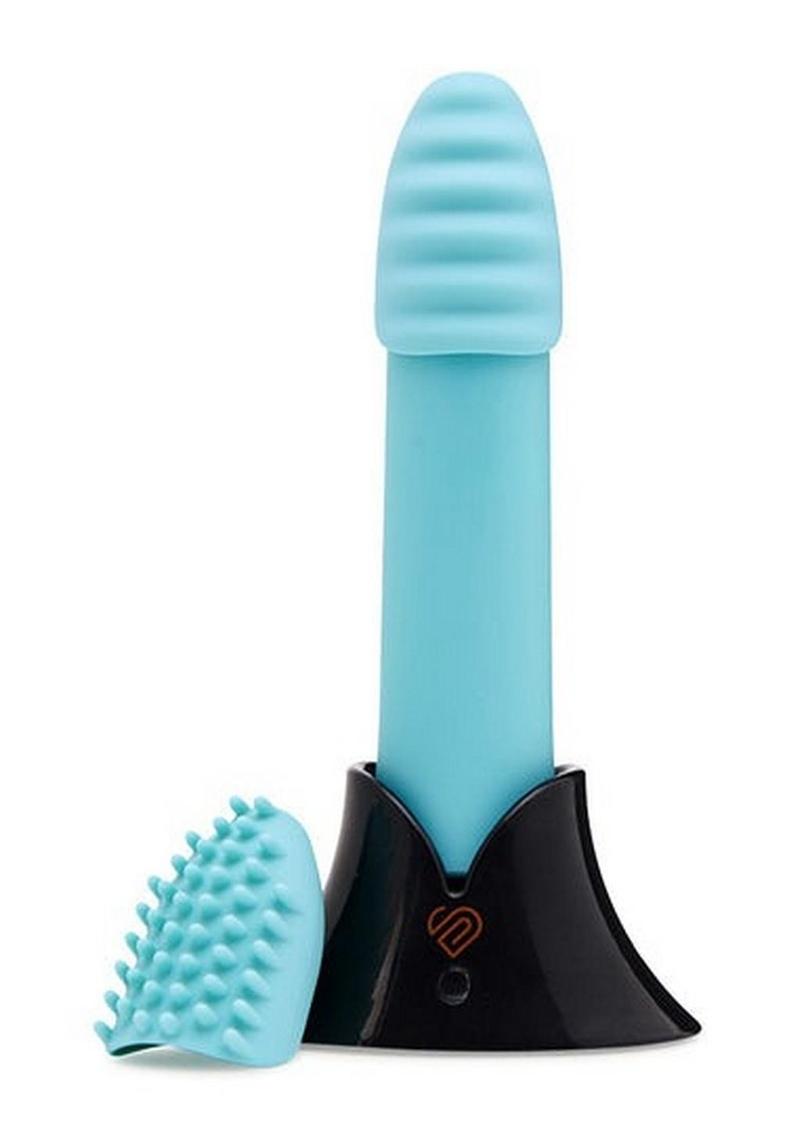 Nu Sensuelle Point Plus Rechargeable Silicone Bullet - Tiffany Blue