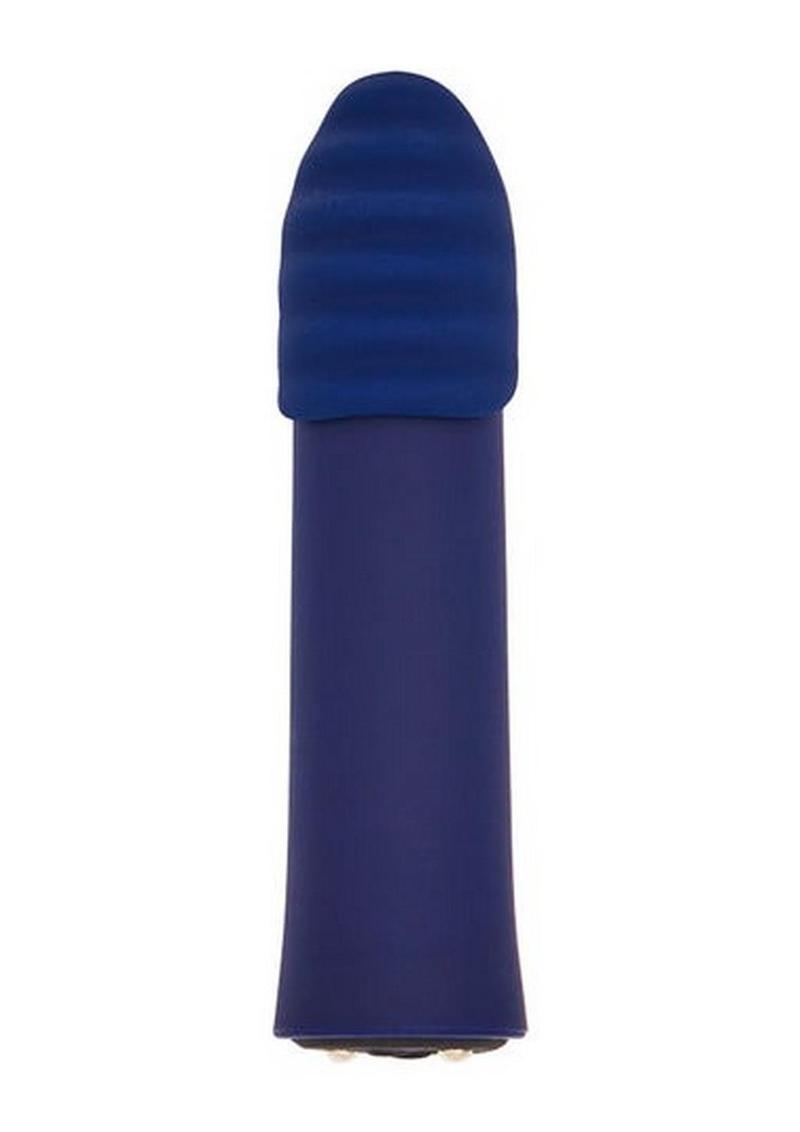 Nu Sensuelle Point Plus Rechargeable Silicone Bullet - Navy Blue