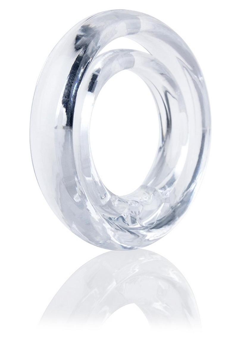 RingO 2 Stretchy Cock Ring with Testicle Sling - Clear