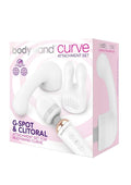 Bodywand Curve Silicone G-Spot & Clitoral Attachment Set - White