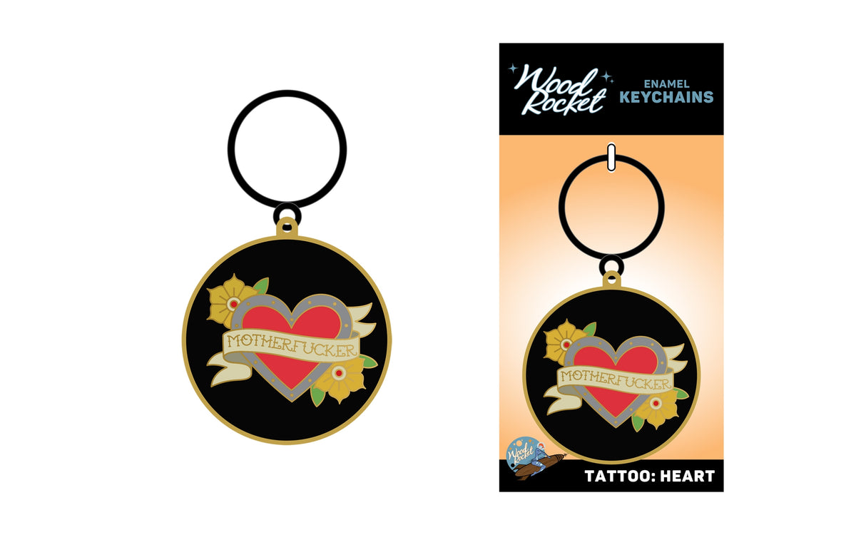 Tattoo Heart Motherfucker Keychain
