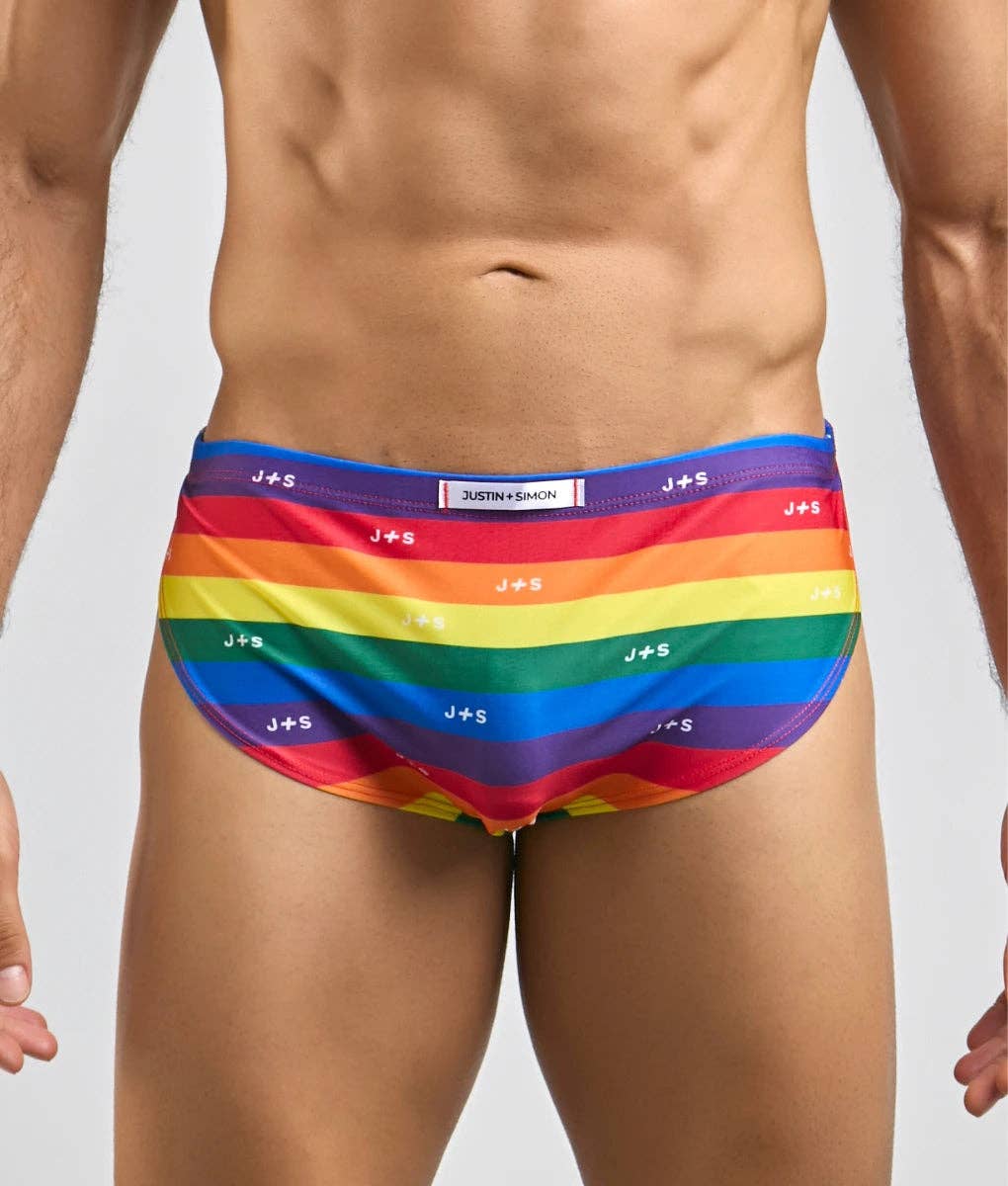 Justin + Simon Running Short - Pride Flag