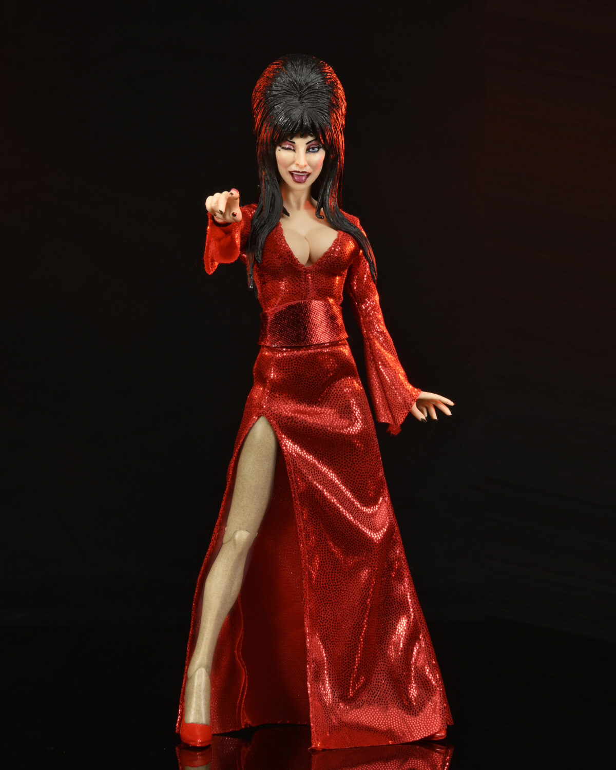 Elvira 8” Clothed Action Figure – Red, Fright, and Boo