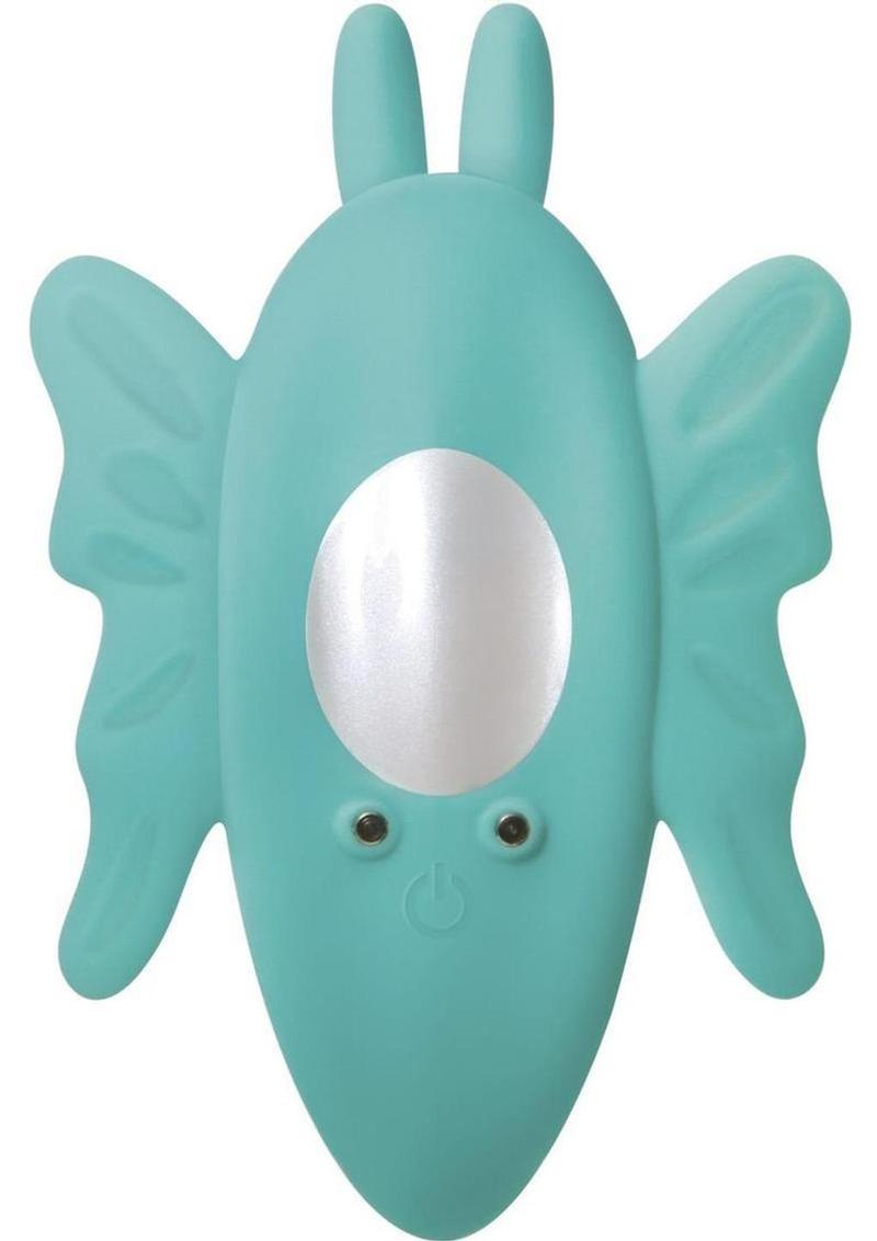 The Butterfly Effect Rechargeable Silicone Dual Motor Vibrator with Remote Control - Teal