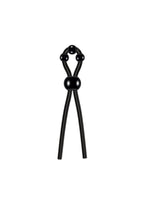 Zero Tolerance Ultimate Silicone Cock Tie with Adjustable Pleasure Beads - Black
