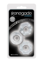 Renegade Chubbies Super Stretchable Cock Rings (Set of 3) - Clear