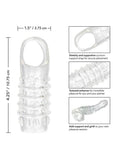 Stimulation Enhancer Textured Penis Sleeve 4.25in - Clear