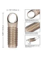 Stimulation Enhancer Textured Penis Sleeve 4.25in - Smoke