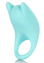 Couple's Enhancers Silicone USB Rechargeable Dual Exciter Enhancer Ring - Teal