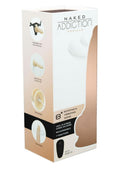 Naked Addiction Rechargeable Silicone Vibrating and Rotating Dildo 8in - Vanilla