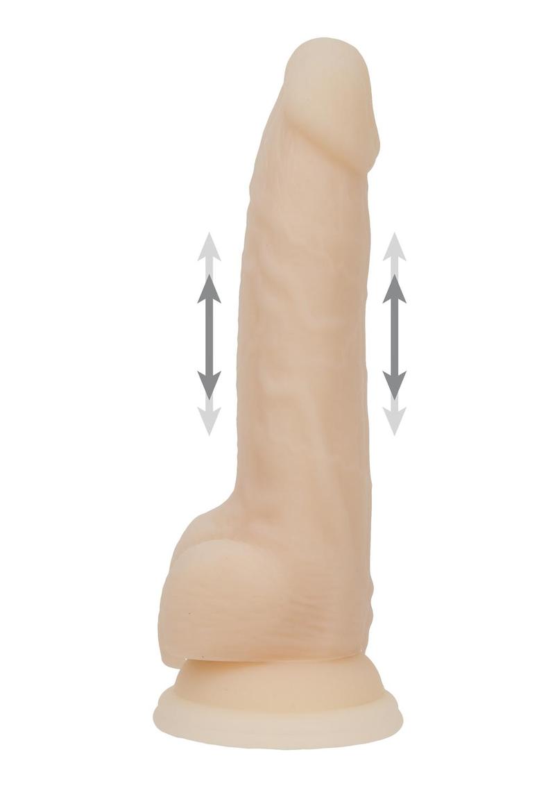 Naked Addiction Rechargeable Silicone Thrusting Dildo with Remote Control 9in - Vanilla