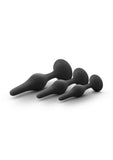 Luxe Beginner Silicone Butt Plug Kit 3 Sizes - Black