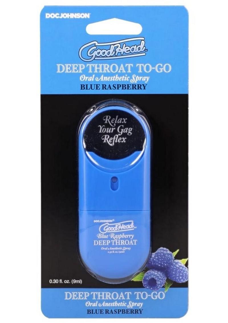 GoodHead Deep Throat To-Go Oral Anesthetic Spray - Blue Raspberry .30oz