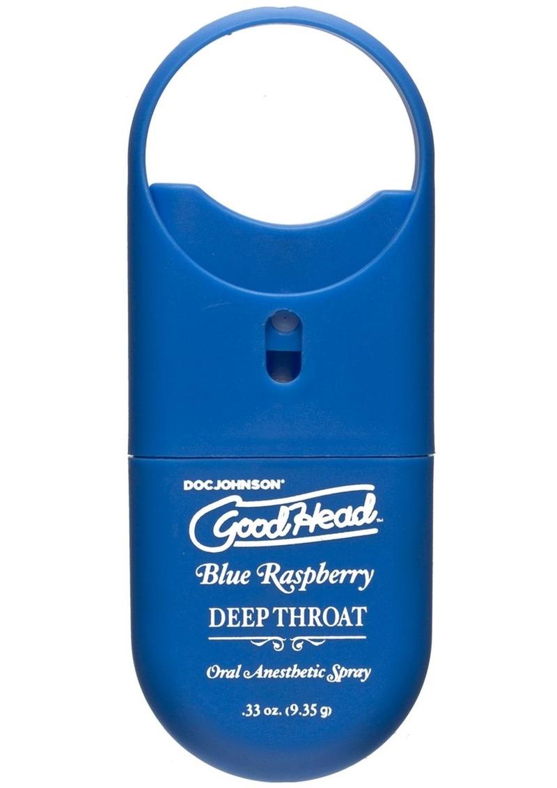 GoodHead Deep Throat To-Go Oral Anesthetic Spray - Blue Raspberry .30oz