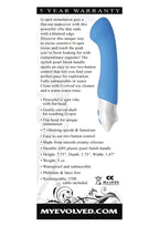 Tempest G Rechargeable Smooth Silicone G-Spot Vibrator - Blue and White