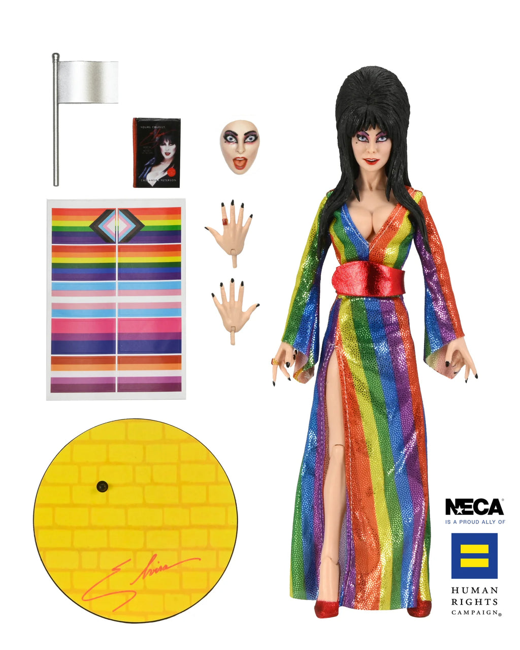 ELVIRA - OVER THE RAINBOW ELVIRA (PRIDE) 8" CLOTHED FIGURE