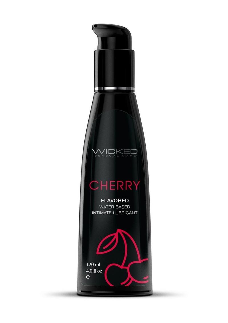 Wicked Aqua Water Based Flavored Lubricant Cherry 4oz