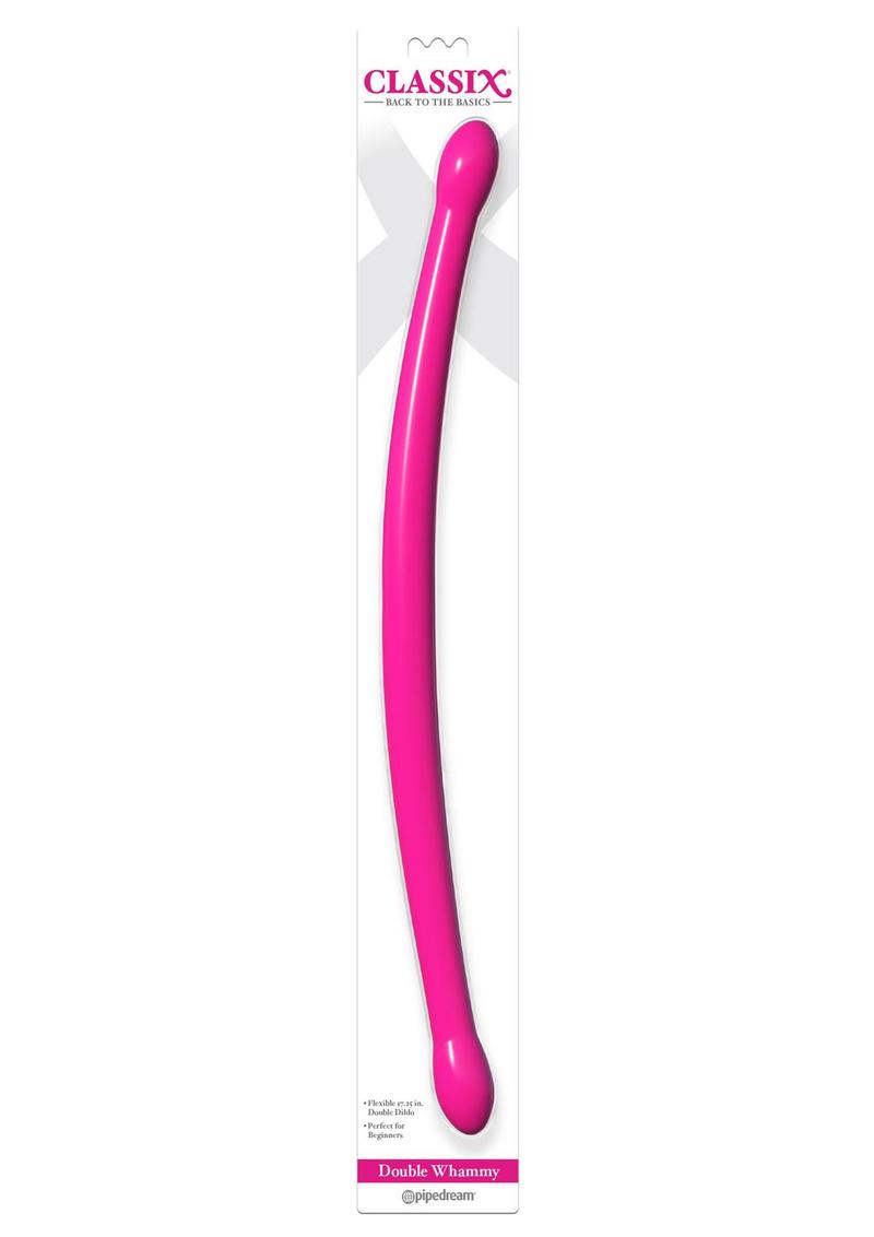 Classix Double Whammy Double Dildo 17.25in - Pink