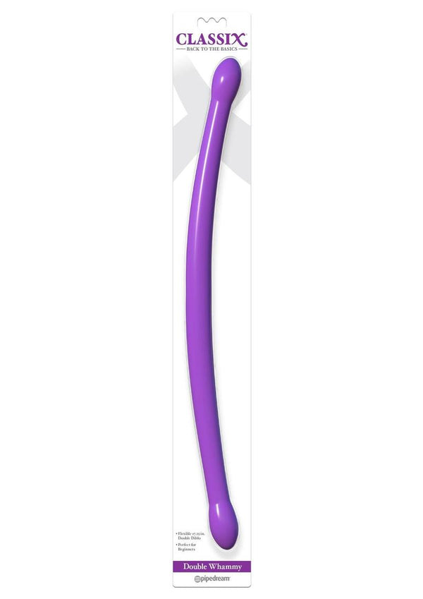 Classix Double Whammy Double Dildo 17.25in - Purple