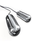 Classix Dual Vibrating Textured Penis Sleeve with Wired Remote Control - Smoke and Clear