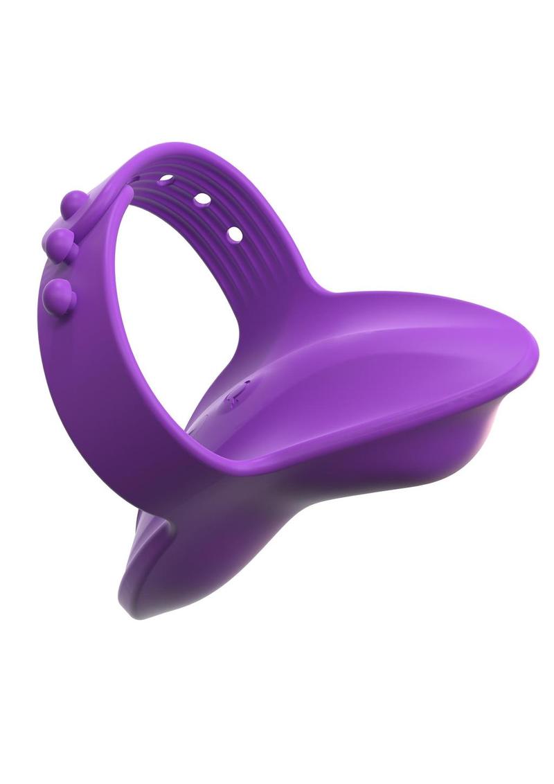 Fantasy For Her Finger Vibe Vibrating Massager Multi Function Waterproof Rechargeable Silicone Finger Vibrator - Purple