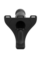 Body Extensions Be Naughty Silicone Strap-On Rechargeable Vibrating Harness with 2 Hollow Dildos and Remote Control 7in and 7.5in (4 pc set) - Black