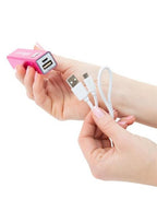 PalmPower Plug & Play Rechargeable Silicone Wand Massager - Pink/Gray