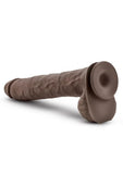 Au Naturel Daddy Sensa Feel Dual Density Dildo with Balls 14in - Chocolate