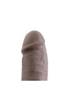 Au Naturel Big John Sensa Feel Dual Density Dildo with Balls 11.5in - Chocolate