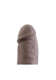 Au Naturel Big John Sensa Feel Dual Density Dildo with Balls 11.5in - Chocolate