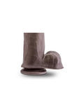 Au Naturel Big John Sensa Feel Dual Density Dildo with Balls 11.5in - Chocolate