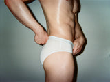 Dominic Albano Ribbed Tencel Brief - White