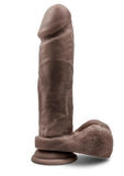 Au Naturel Dildo with Suction Cup 9in - Chocolate