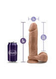 Au Naturel Dildo with Suction Cup 9in - Caramel