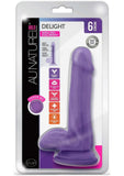 Au Naturel Bold Delight Dildo with Suction Cup 6in - Purple