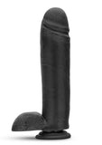 Au Naturel Bold Huge Dildo with Suction Cup 10.5in - Black