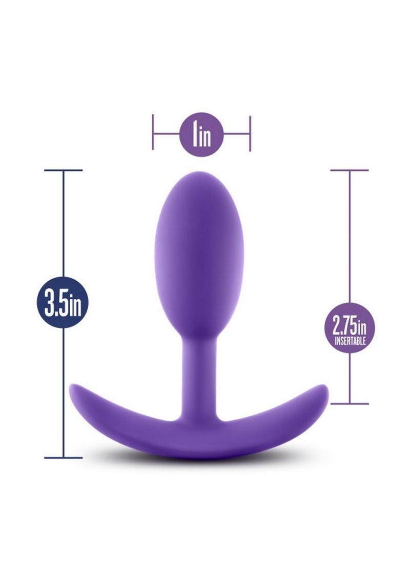 Luxe Wearable Vibra Slim Plug Silicone Butt Plug - Small - Purple