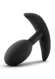 Luxe Wearable Vibra Slim Plug Silicone Butt Plug - Small - Black