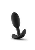Luxe Wearable Vibra Slim Plug Silicone Butt Plug - Small - Black