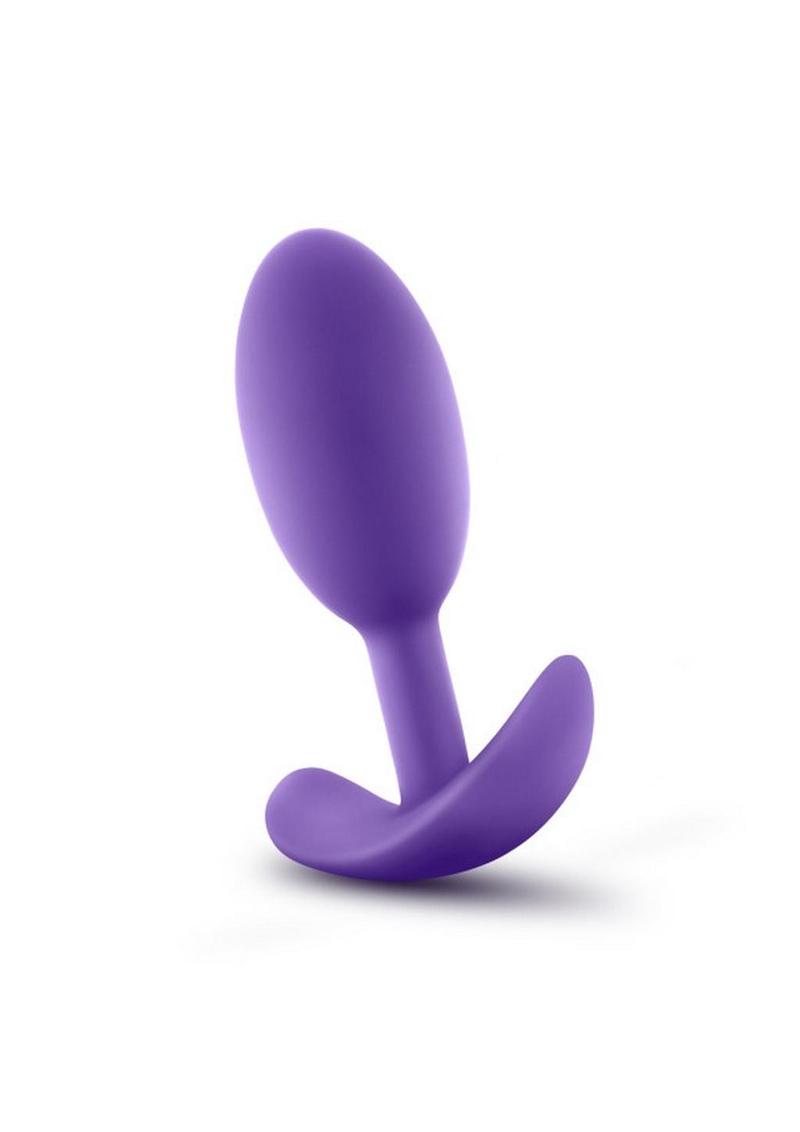 Luxe Wearable Vibra Slim Plug Silicone Butt Plug - Medium - Purple